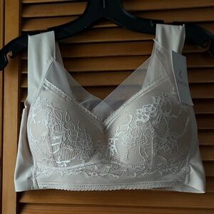 Chic Beige Lace Bra